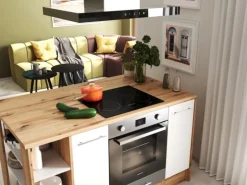 Respekta Inselküche Hilde 280 cm Weiß