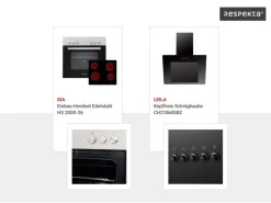 Respekta Küchenblock Malia mit E-Geräten 220 cm Beton Fronten