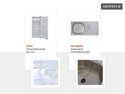 Respekta Küchen-Doppelblock Gabriel 200 cm x 320 cm x 60 cm Grau