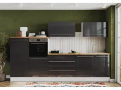 Respekta Küchen-Doppelblock Gabriel 200 cm x 320 cm x 60 cm Grau