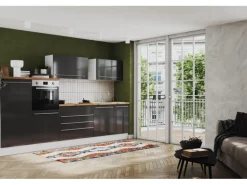 Respekta Küchen-Doppelblock Gabriel 200 cm x 320 cm x 60 cm Grau