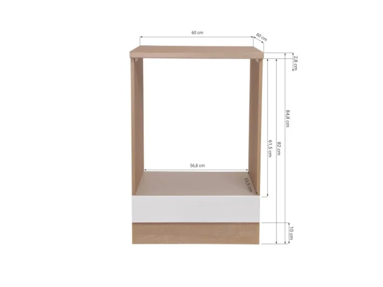 Respekta Küchen-Herdumbauschrank Merle 60 cm Grau