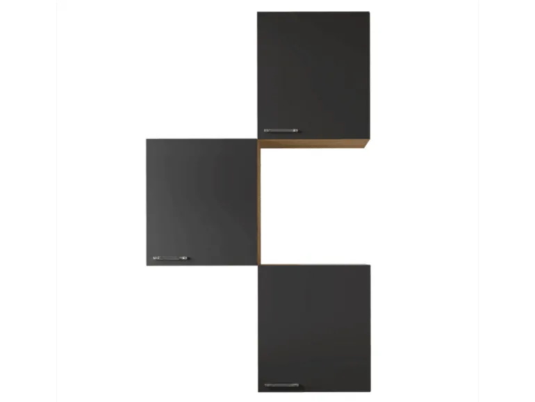 Respekta Küchenmöbel-Set 8 Merle 100 cm Schwarz