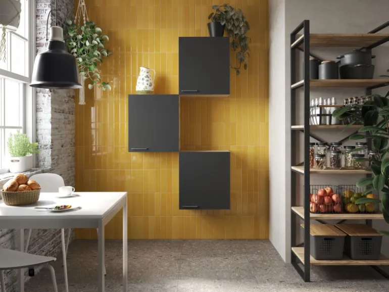 Respekta Küchenmöbel-Set 8 Merle 100 cm Schwarz