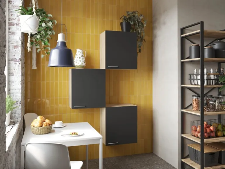 Respekta Küchenmöbel-Set 8 Merle 100 cm Schwarz