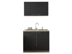 Respekta Küchenmöbel-Set 2 Merle 100 cmSchwarz