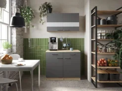 Respekta Küchenmöbel-Set 9 Merle 100 cm Grau