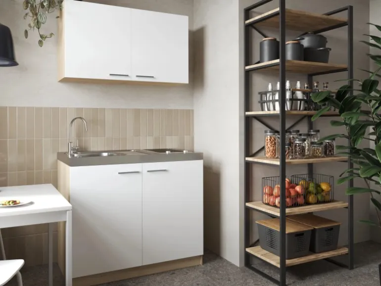 Respekta Küchenmöbel-Set 4 Merle 100 cm Weiß