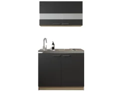 Respekta Küchenmöbel-Set 5 Merle 100 cm Schwarz