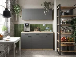 Respekta Küchenmöbel-Set 12 Merle 150 cm Grau