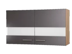 Respekta Küchen-Oberschrank Merle 100 cm Grau