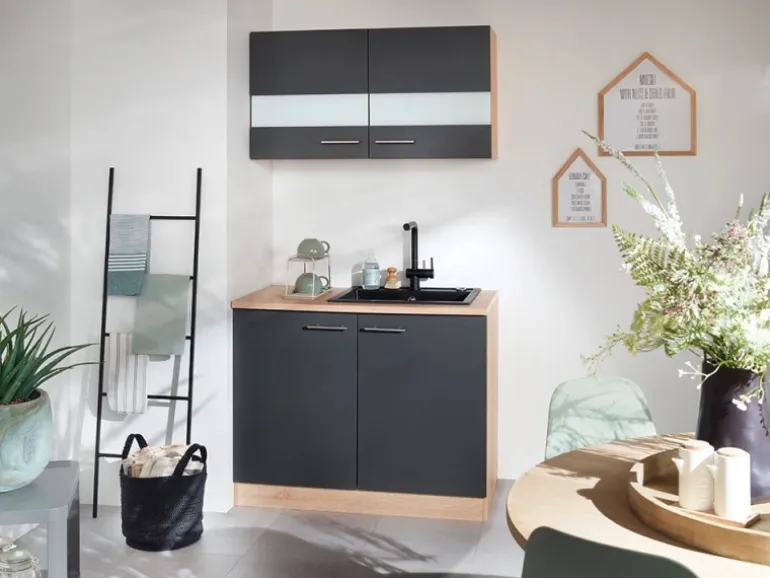 Respekta Küchen-Oberschrank Merle 100 cm Grau