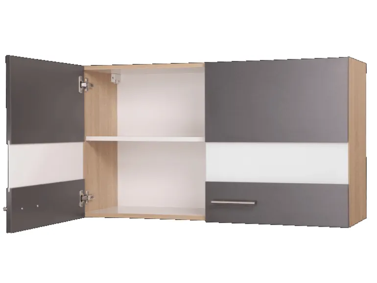 Respekta Küchen-Oberschrank Merle 100 cm Grau