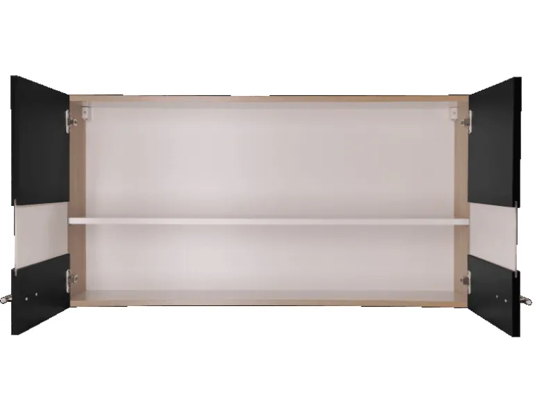 Respekta Küchen-Oberschrank Merle 110 cm Schwarz