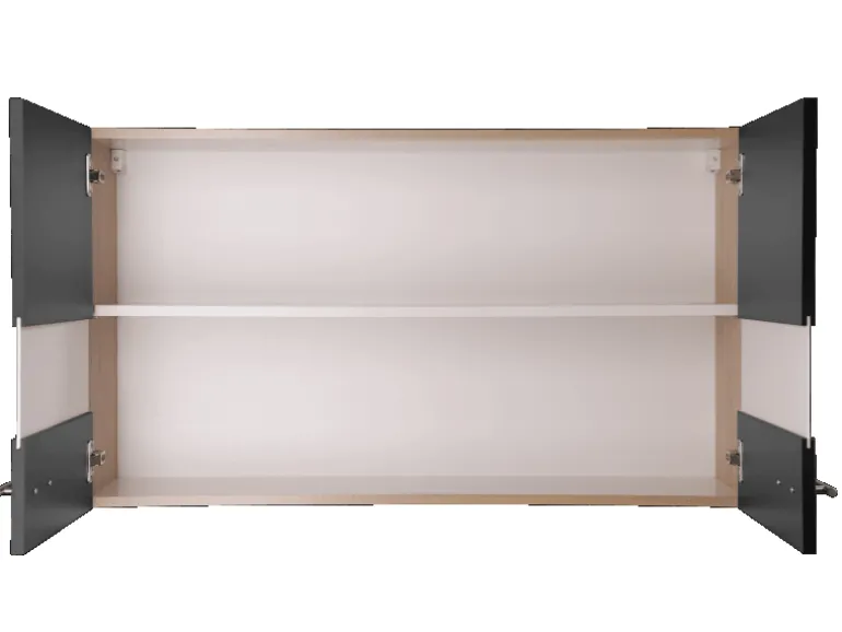 Respekta Küchen-Oberschrank Merle 100 cm Schwarz