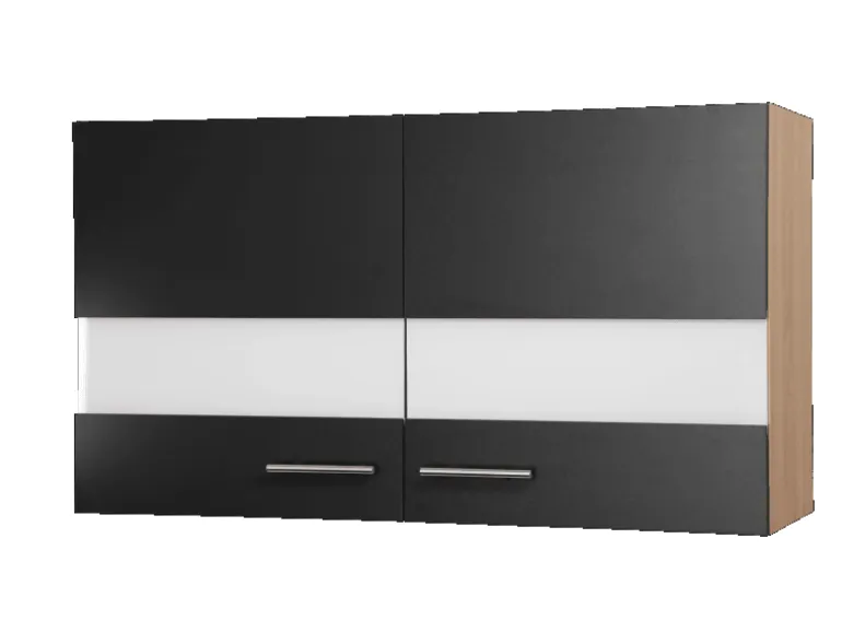 Respekta Küchen-Oberschrank Merle 100 cm Schwarz