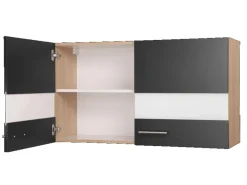 Respekta Küchen-Oberschrank Merle 100 cm Schwarz