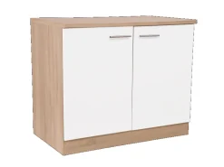 Respekta Küchen-Spülenunterschrank Merle 100 cm Weiß