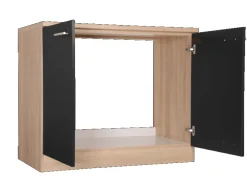 Respekta Küchen-Spülenunterschrank Merle 100 cm Schwarz