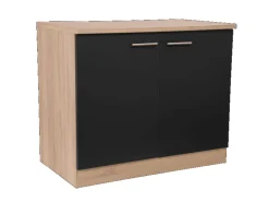 Respekta Küchen-Spülenunterschrank Merle 100 cm Schwarz