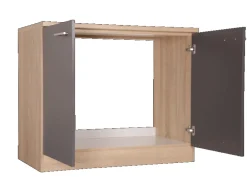 Respekta Küchen-Spülenunterschrank Merle 100 cm Grau