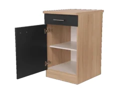 Respekta Küchen-Unterschrank Merle 50 cm Schwarz