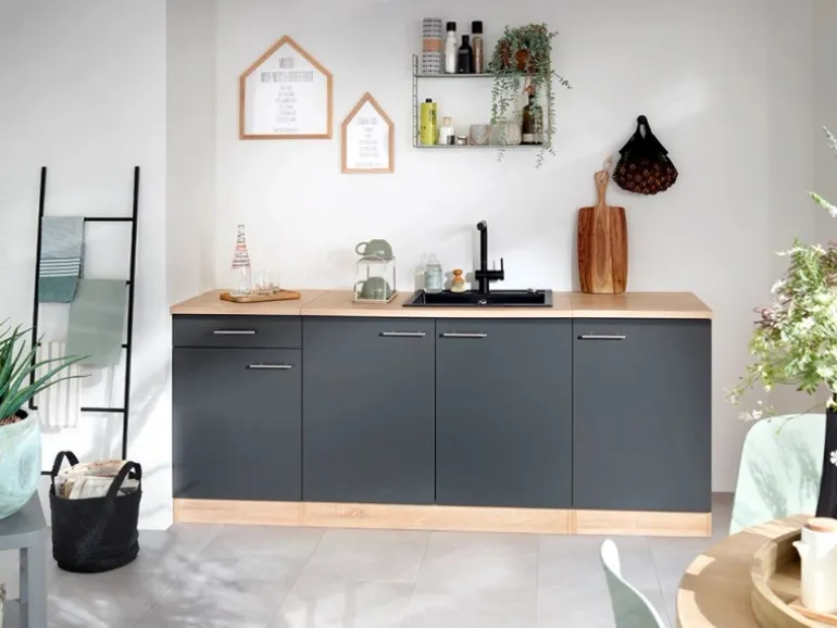 Respekta Küchen-Unterschrank Merle 50 cm Grau