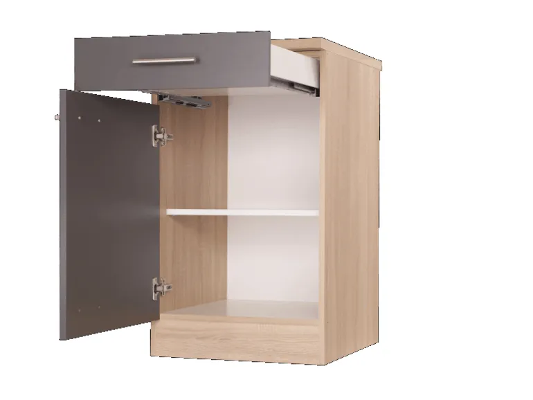 Respekta Küchen-Unterschrank Merle 50 cm Grau