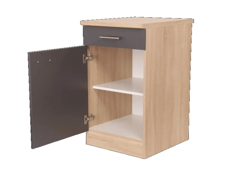 Respekta Küchen-Unterschrank Merle 50 cm Grau
