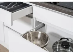 Respekta Küchenzeile GLRP320HWWM Grifflos 320 cm Weiß matt