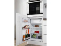 Respekta Küchenzeile GLRP280HWW 280 cm Weiß Hochglanz Granit-Optik Grifflos