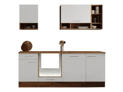 Respekta Küchenzeile Hilde LBBEKB220EWC ohne E-Geräte 220 cm Weiß