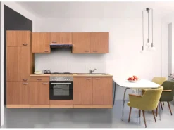 Respekta Küchenzeile KB270BBE 270 cm Buche Nachbildung