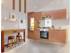 Respekta Küchenzeile KB270BBE 270 cm Buche Nachbildung