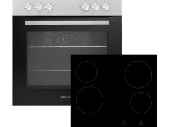 Respekta Küchenzeile KB270BGEC 270 cm Grau-Buche Nachbildung