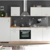 Respekta Küchenzeile KB280ENWPC 280 cm Weiß Eiche-Natura Nachbildung