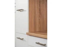 Respekta Küchenzeile KB310ESWCGKE 310 cm Weiß-Eiche Sägerau Nachbildung