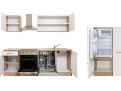 Respekta Küchenzeile KB310ESWC Weiß-Eiche Sägerau Nachbildung