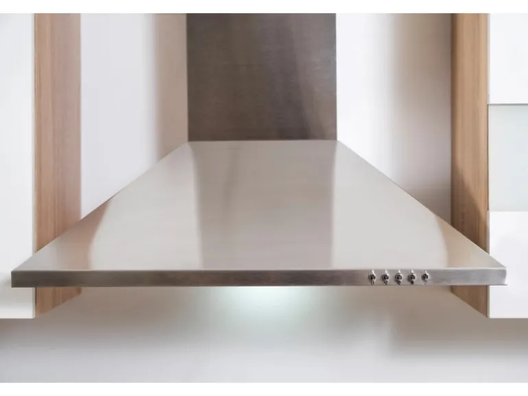 Respekta Küchenzeile KB250ESWC 250 cm Weiß-Eiche Glänzend