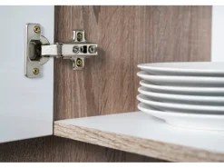 Respekta Küchenzeile KB280EYG 280 cm Grau Seidenglanz-Eiche York Nachbildung