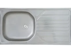 Respekta Küchenzeile KB150EYS 150 cm Schwarz-Eiche York Nachbildung