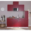 Respekta Küchenzeile KB180WRMI 180 cm Rot-Weiß