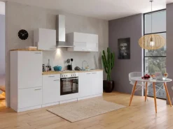 Respekta Küchenzeile KB270WW 270 cm Weiß