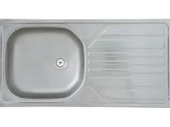 Respekta Küchenzeile KB180WWBMIG 180 cm Weiß-Beton Optik