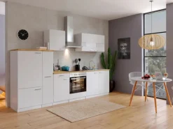 Respekta Küchenzeile KB300WWC 300 cm Weiß