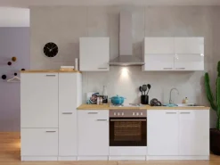 Respekta Küchenzeile ohne E-Geräte 300 cm Weiß