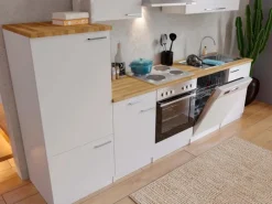 Respekta Küchenzeile ohne E-Geräte LBKB280WW 280 cm Weiß