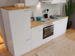 Respekta Küchenzeile ohne E-Geräte 270 cm Weiß