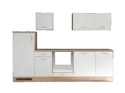 Respekta Küchenzeile Petunia LBKB280ENWP ohne E-Geräte 280 cm Weiß