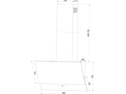 Respekta kopffreie Schräghaube CH-66038-90SAM EEK: A 90 cm Schwarz